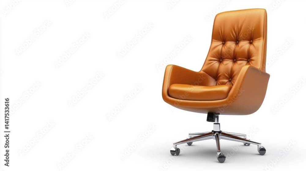Ergonomic office chair isolated on white background. Generative AI Ergonomic office chair isolated on white background. Generative AI