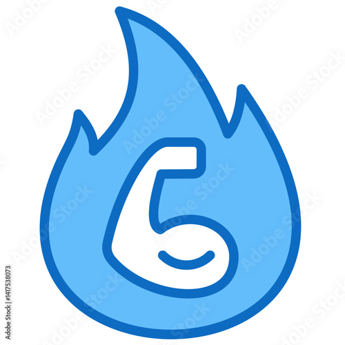 Courage Blue Fill, Burning Fitness Unleash Your Inner Strength