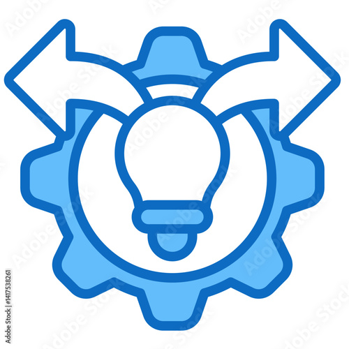 Organization Skill Blue Fill, Innovation, Technology, and Idea Generation