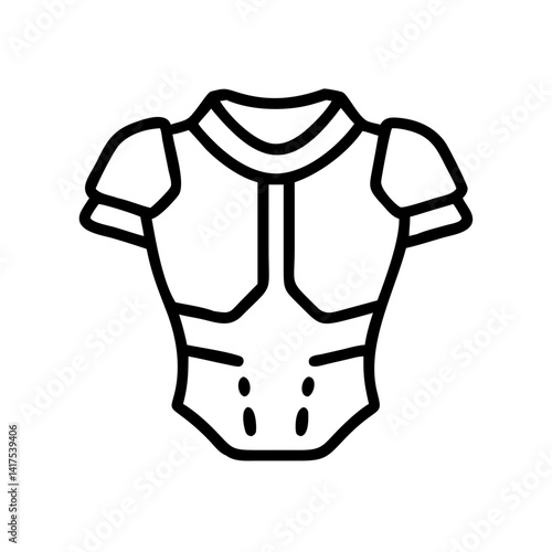 Chest Guard with Shoulder Padding Icon Design