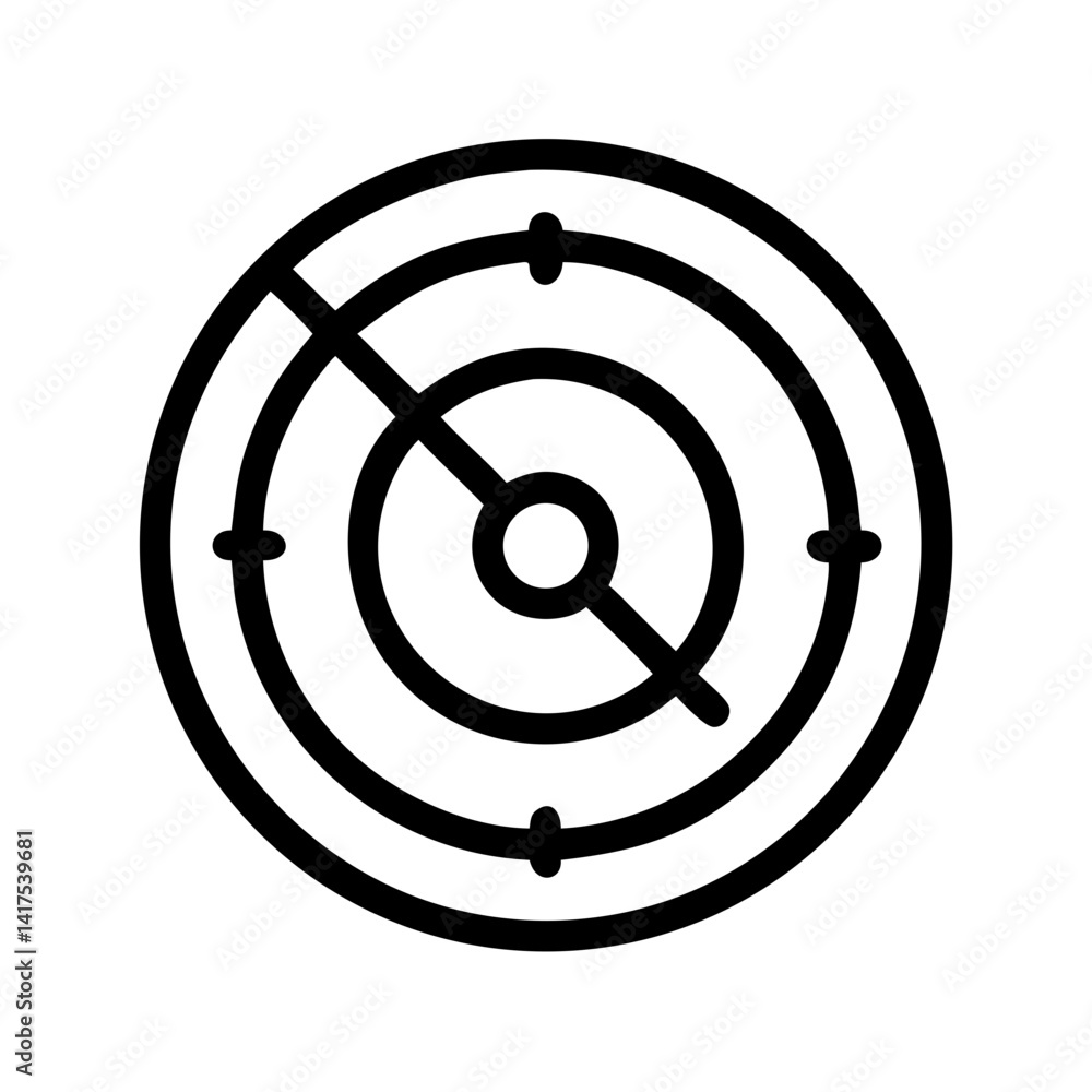Circular Radar Interface Icon Design Circular Radar Interface Icon Design