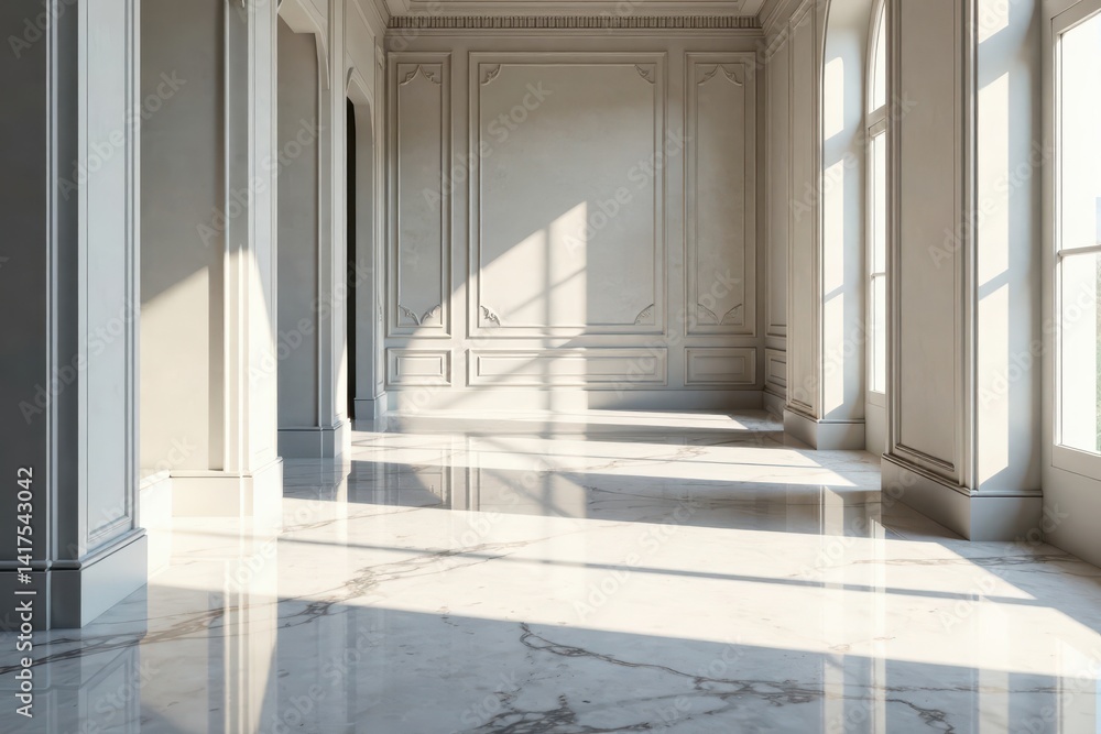 Elegant marble floor with subtle light reflections , texture, floor Elegant marble floor with subtle light reflections , texture, floor