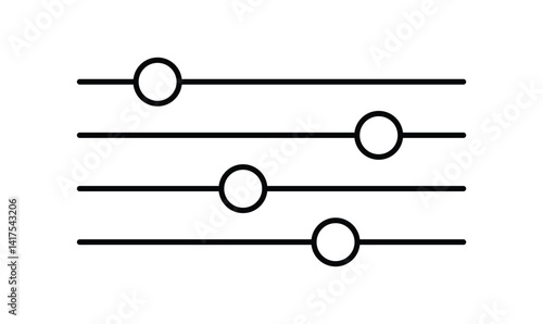 Control Adjustment icon. Settings icon. Filter Control icon. Vector Illustration EPS 10