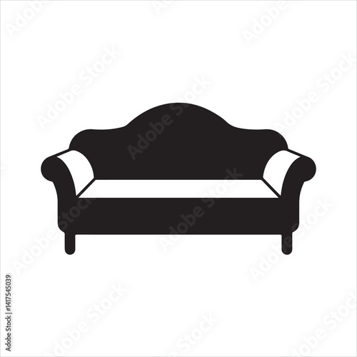 daybed icon black silhouette
