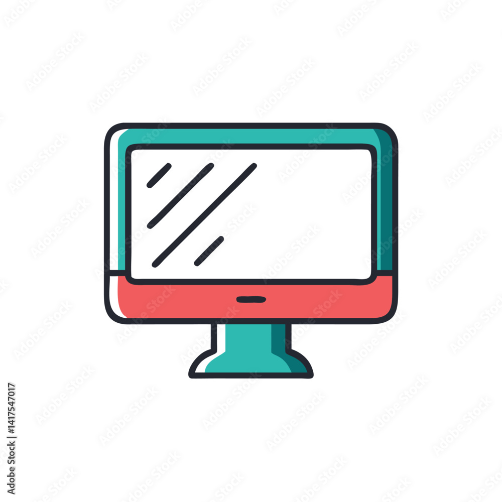 monitor on white background monitor on white background