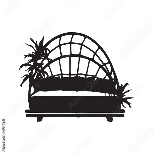 daybed icon black silhouette
