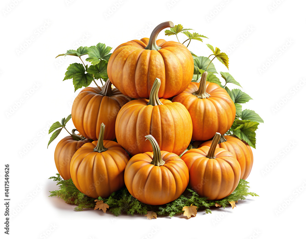 A Captivating Pile of Perfectly Formed Pumpkins for Festive Autumnal Displays on White Background Shadow JPG A Captivating Pile of Perfectly Formed Pumpkins for Festive Autumnal Displays on White Background Shadow JPG