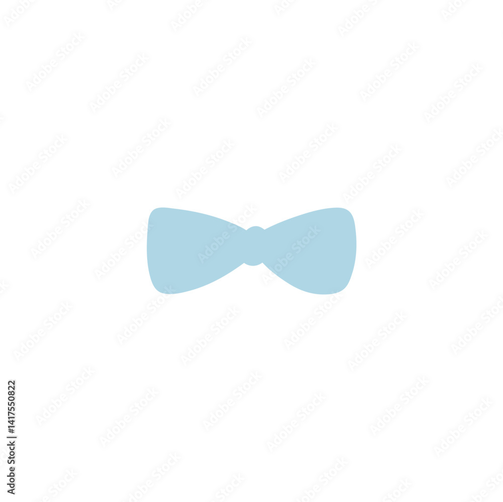 Fototapeta premium Simple blue ribbon bow