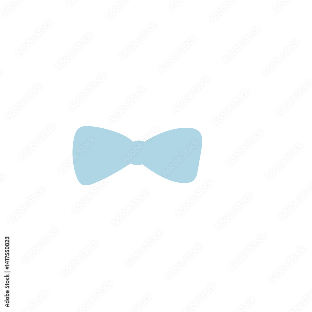 Fototapeta premium Simple blue ribbon bow