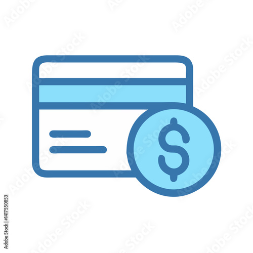 Credit Card Payment with Dollar Symbol Icon Design