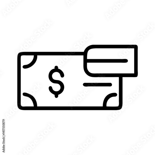 Credit Card Payment with Dollar Symbol Icon Design