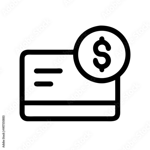 Credit Card Payment with Dollar Symbol Icon Design