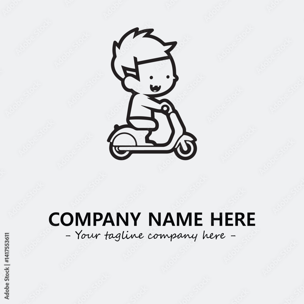 Scooter silhouette illustration black and white for logo company vector image
Scooter silhouette illustration black and white for logo company vector image