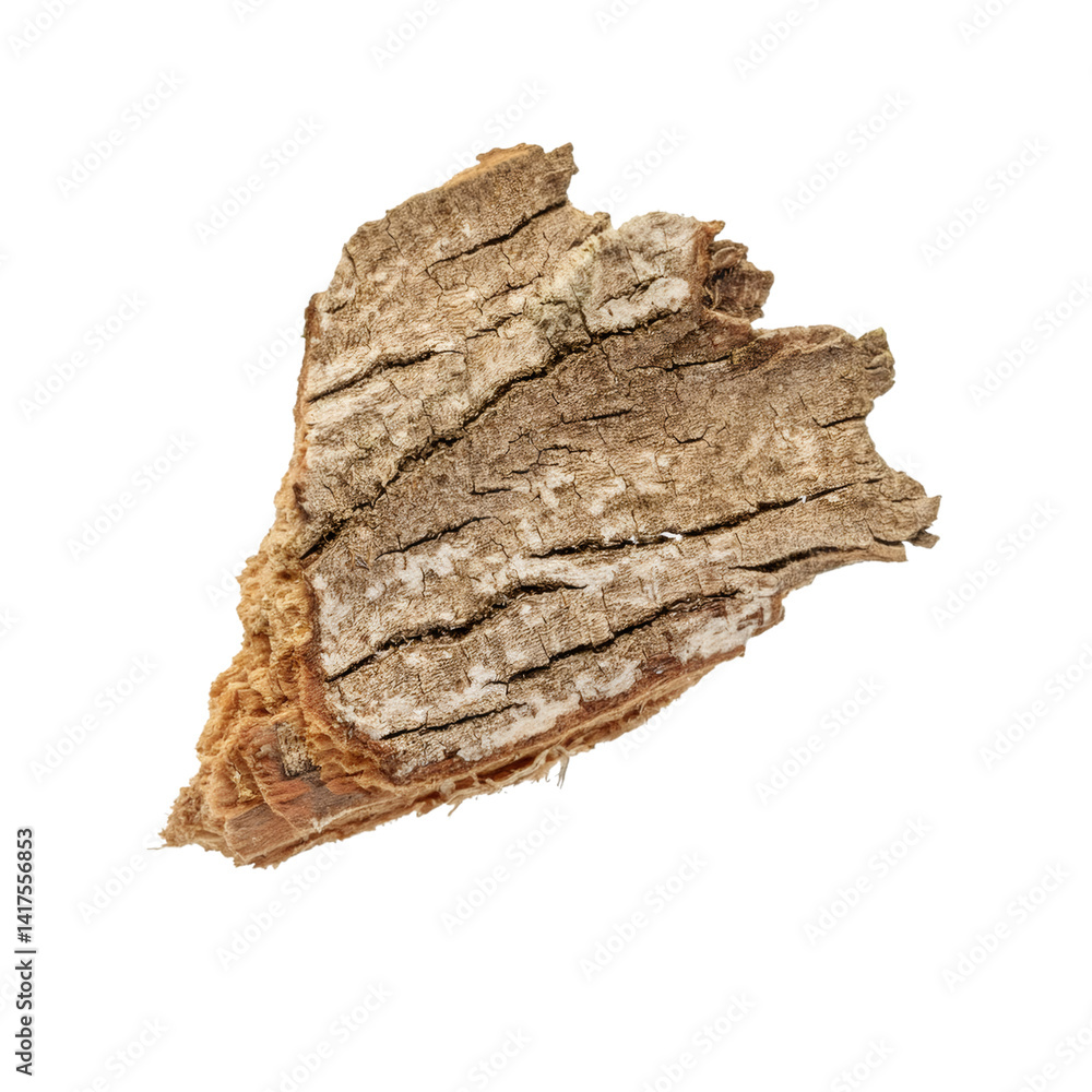 Piece of rough ash bark isolated on transparent background with clipping path Piece of rough ash bark isolated on transparent background with clipping path
