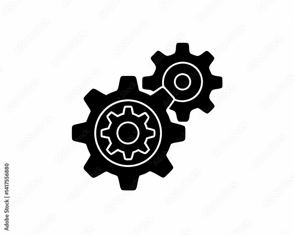 Fototapeta premium creative details Gear/settings icon Vector Illustration 