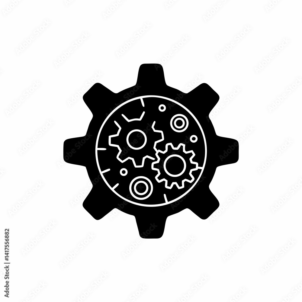 Obraz premium creative details Gear/settings icon Vector Illustration 