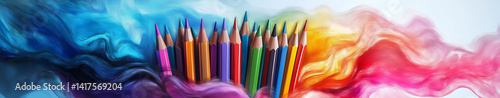 Vibrantly colored back to school banner