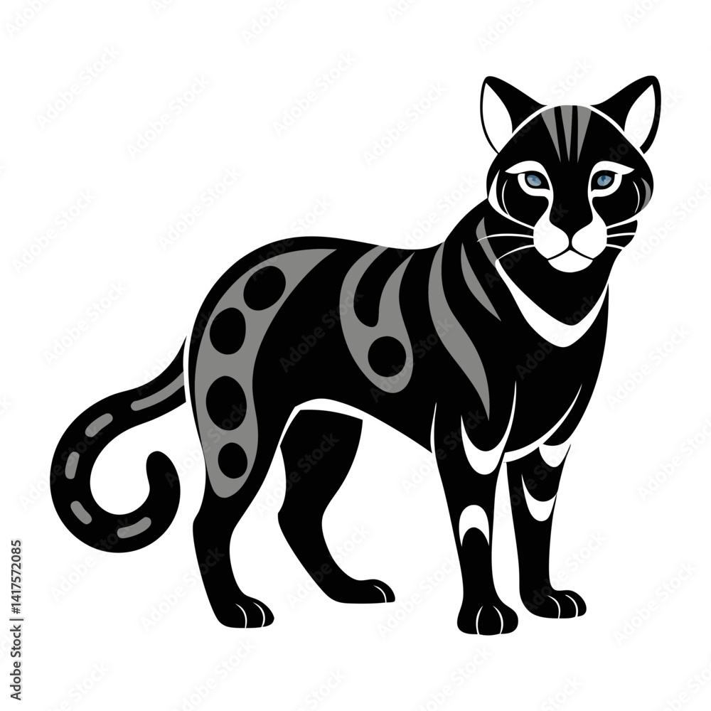 Download Ocelot Vector Silhouette Art And Illustration White Background Eps File For Design. Download Ocelot Vector Silhouette Art And Illustration White Background Eps File For Design.