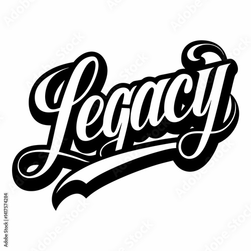 Legacy Light vector silhouette black design white background