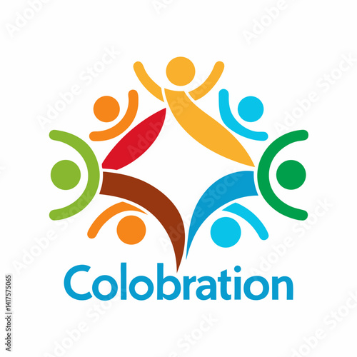Colorful Abstract People Circle Logo Celebrating Collaboration And Teamwork