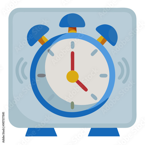 Colorful Cartoon Alarm Clock Illustration