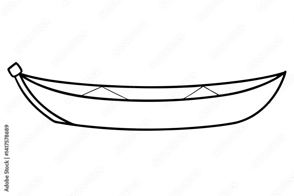 Canoe Line Art Canoe Line Art