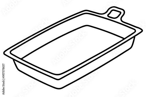 Baking Sheet Line Art