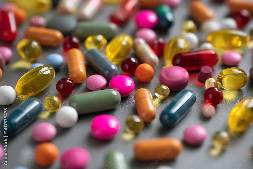 Assorted pills including opioids and vitamins for healthcare medication diversity
Assorted pills including opioids and vitamins for healthcare medication diversity
