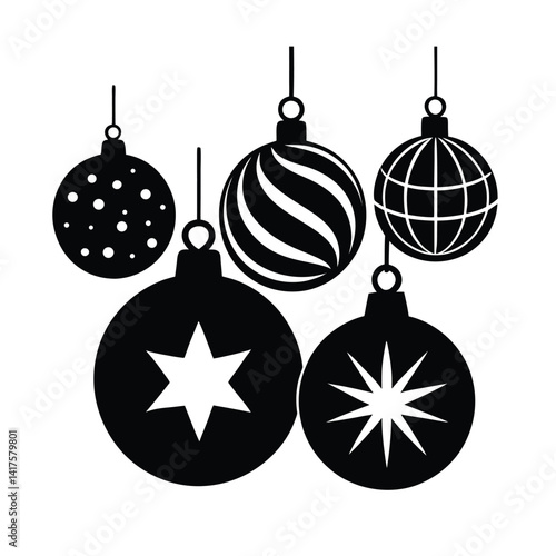 set of christmas balls