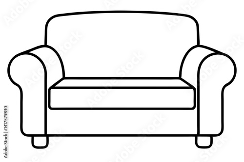 Recliner Sofa Line Art