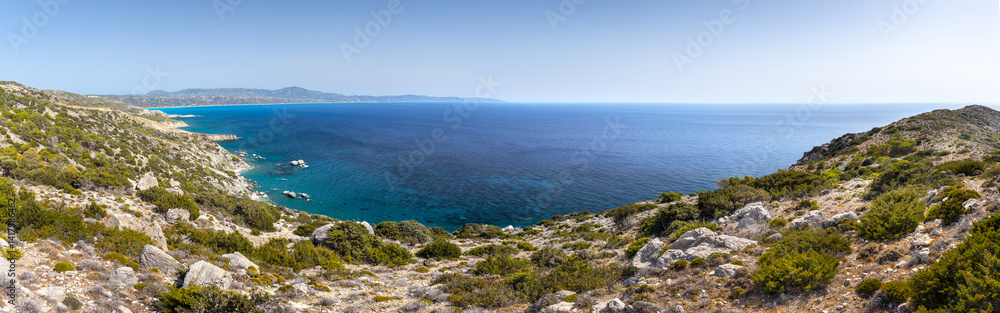 View to Fourni, Apolakia and Limni beach in closed bay. Good pla View to Fourni, Apolakia and Limni beach in closed bay. Good pla