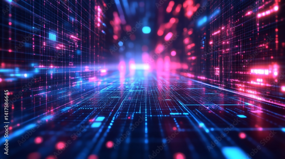 Dynamic data stream virtual reality digital art futuristic environment close-up technology concept Dynamic data stream virtual reality digital art futuristic environment close-up technology concept