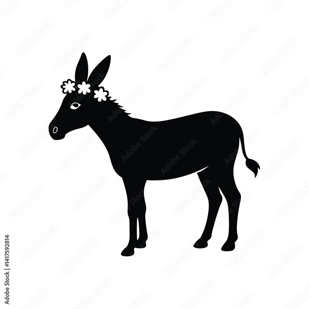 Donkey Silhouette vector illustration, Donkey Silhouette Bundle Donkey Silhouette vector illustration, Donkey Silhouette Bundle