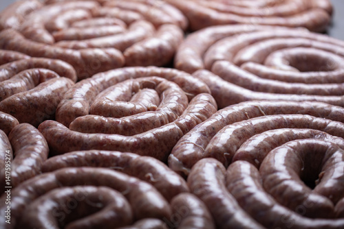 Homemade Polish style pork sausages.