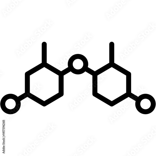 Triclosan vector icon illustration concept