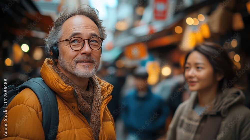 A Serene Stroll Through a Vibrant Asian Market A Serene Stroll Through a Vibrant Asian Market