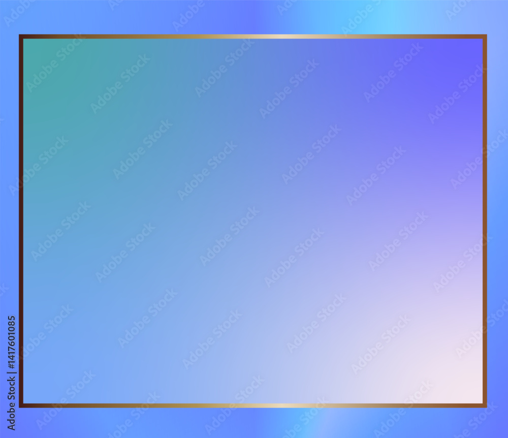 Obraz premium 3D rendering of rectangular frame illustration on bright gradient background. Gradient pattern on rainbow gradient background.