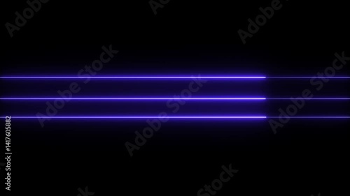 Neon lights glowing futuristic trendy blue color seamless neon light line technology motion background.