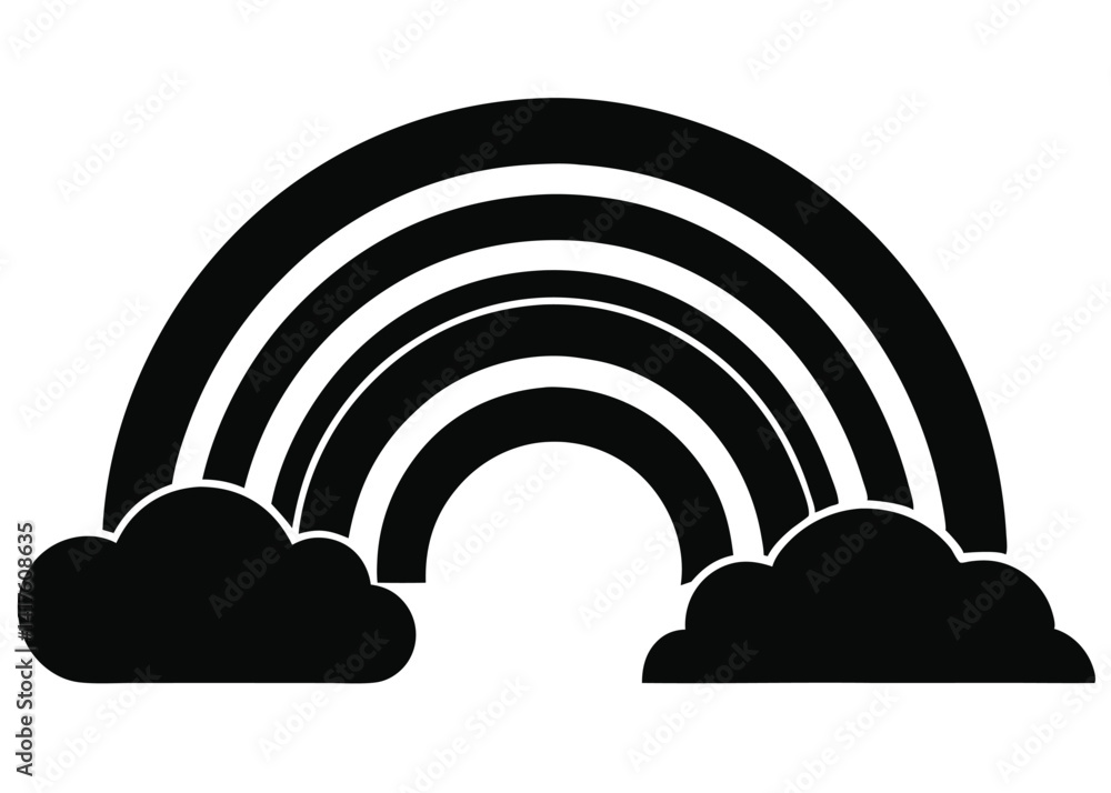 Obraz premium Rainbow in the Sky Colorful Weather Vector