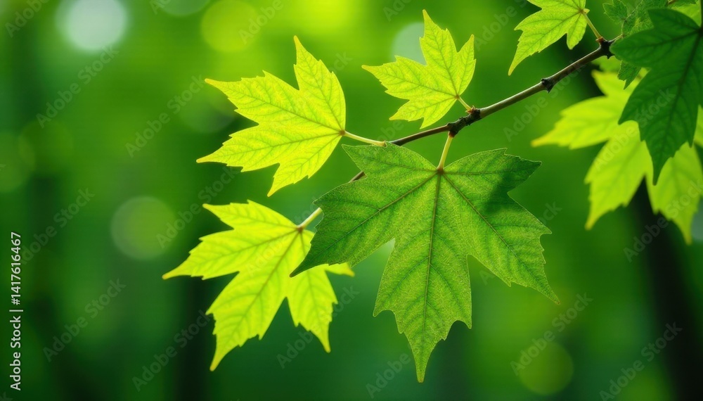 Freshly fallen sycamore maple branch with vibrant green leaves, leaves, sycamore Freshly fallen sycamore maple branch with vibrant green leaves, leaves, sycamore