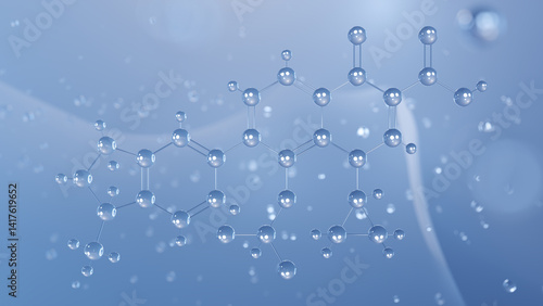 Wallpaper Mural garenoxacin molecular structure, 3d model molecule, antibiotic structural chemical formula view from a microscope Torontodigital.ca
