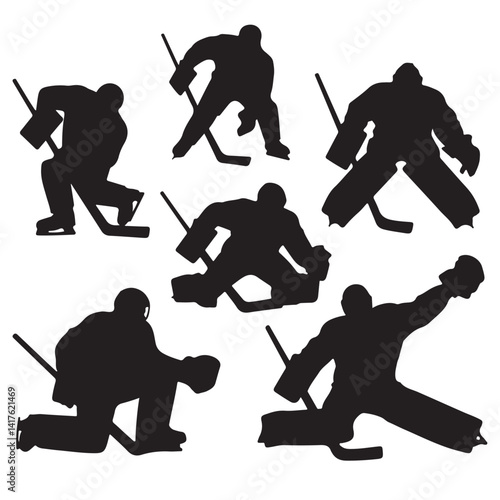 hockey players silhouettes