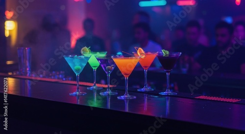 Cocktails in a Bar (Photo)