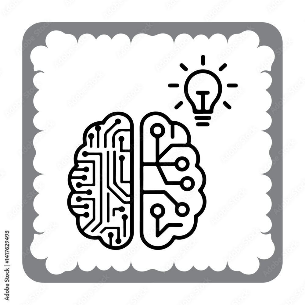 Obraz premium Data-Driven Mind Symbol