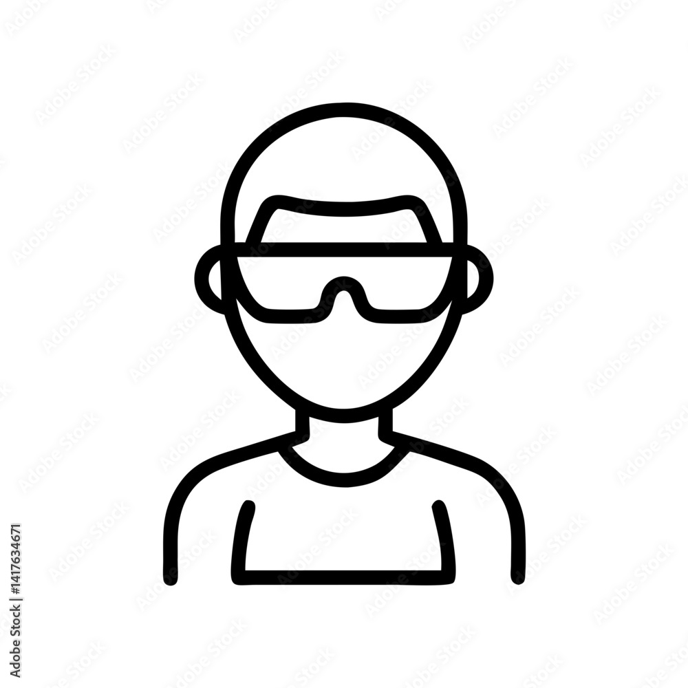 Cyberpunk Character with Sunglasses Icon Design Cyberpunk Character with Sunglasses Icon Design