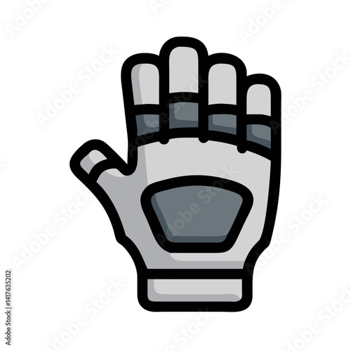 Cycling Glove with Knuckle Padding Icon Design