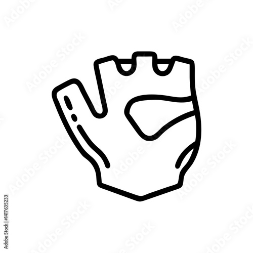 Cycling Glove with Knuckle Padding Icon Design