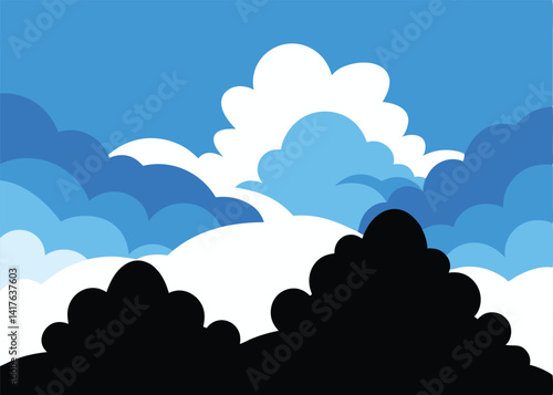 Clear Blue Sky with Soft Clouds Background