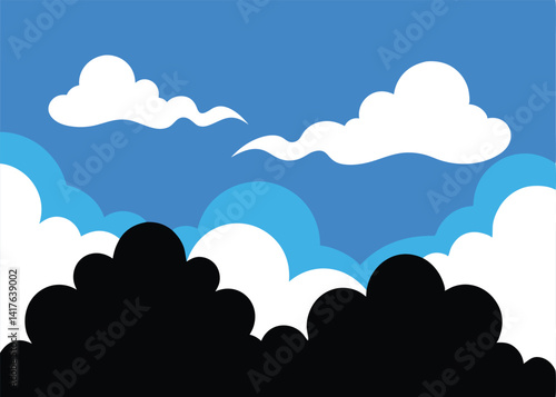 Clear Blue Sky with Soft Clouds Background