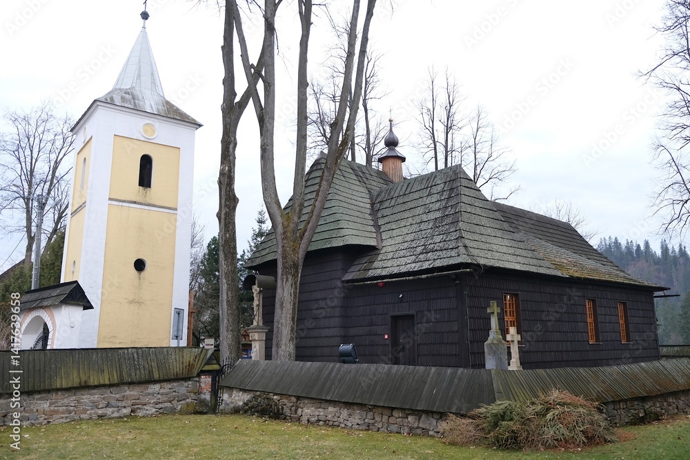Ancient church in Jurgow, Lesser Poland, Poland